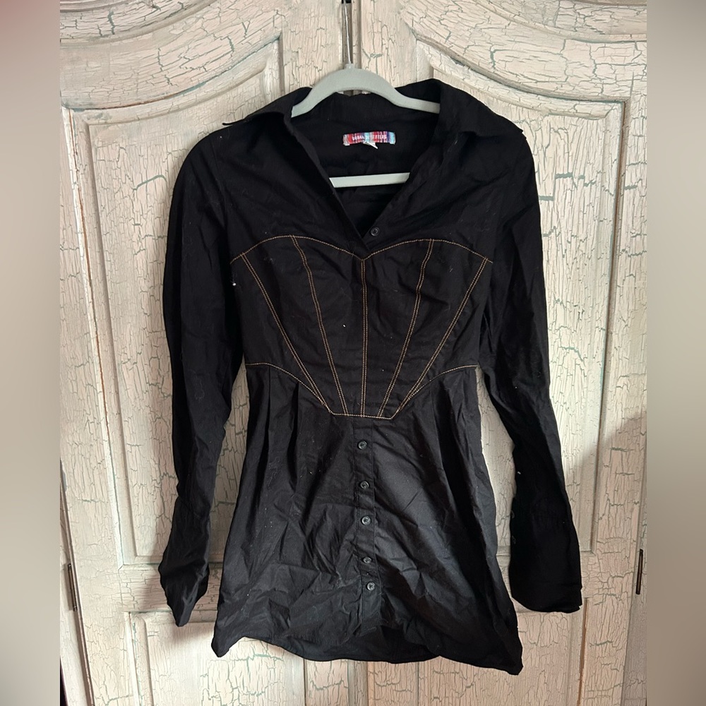 Urban Outfitters Cowgirl Corset Shirt Dress